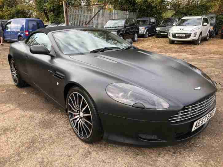 57 ASTON MARTIN DB9 5.9 V12 VOLANTE BEAUTIFUL MATTE BLACK WRAP, 1FOWNR, 81KMLS