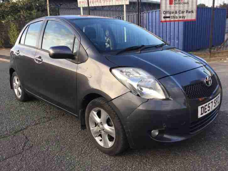 57 TOYOTA YARIS T-SPIRIT VVTI NOT RECORDED DAMAGED SALVAGE 1 OWNER 58400 MILES