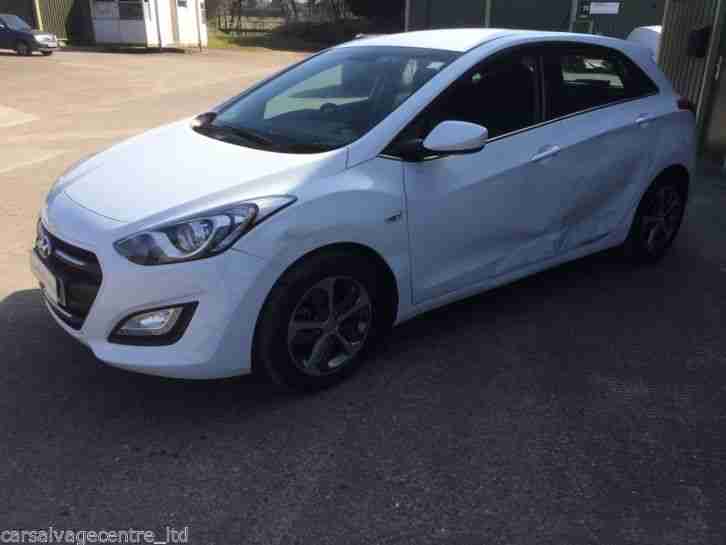 65 HYUNDAI I30 SE,CRDI S, AUTO, DIESEL, WHITE *UNRECORDED DAMAGE REPAIR SALVAGE*