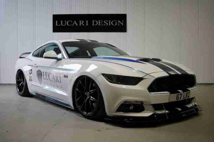 67 Plate White 5.0 V8 Ford MUSTANG by LUCARI DESIGN Air ride leather interior