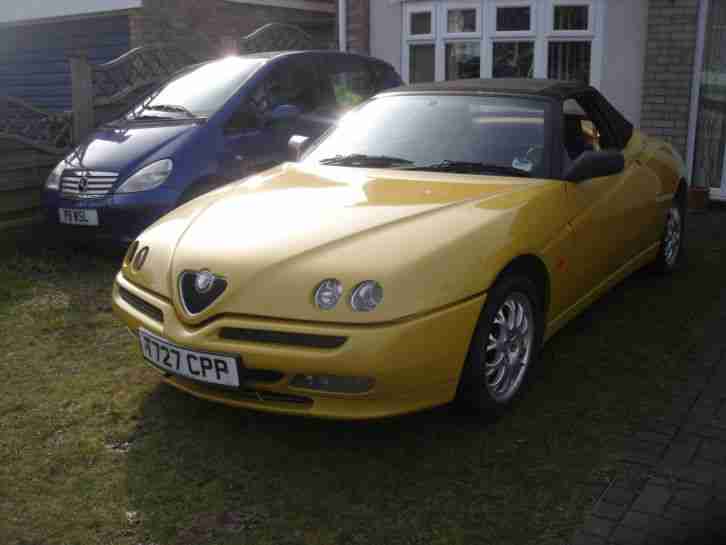ALFA ROMEO SPIDER LUSSO T-SPARK 16V RARE ZOE YELLOW 1999