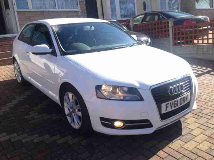 AUDI A3 2.0 TDI SPORT 140 BHP START STOP IBIS WHITE 6 SPEED 61 REG 2011