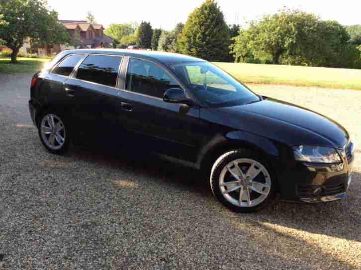 AUDI A3 2.0L DIESEL TDI SPORT 2010 64000 MILES MET BLACK 140ps