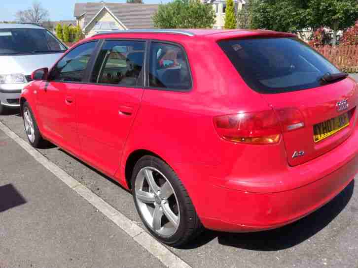AUDI A3 SPORT 2007 2.0 TDI 5 DOOR FSH IN RED STUNNING CAR
