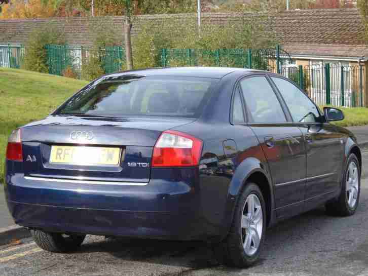 AUDI A4 1.9TDI 130 6sp 2002 SE,45 MPG,LONG MOT,EXCELLENT DRIVE,READY TO GO