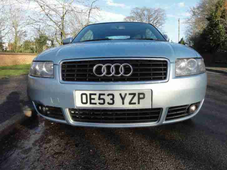 AUDI A4 CONVERTIBLE V6 2.4 SPORT 67K AUTO ice blue in excellent condition