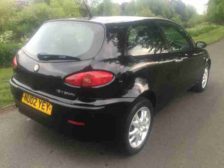 Alfa Romeo 147 1.6i petrol 2002 Black New Engine at:75k Long M.O.T
