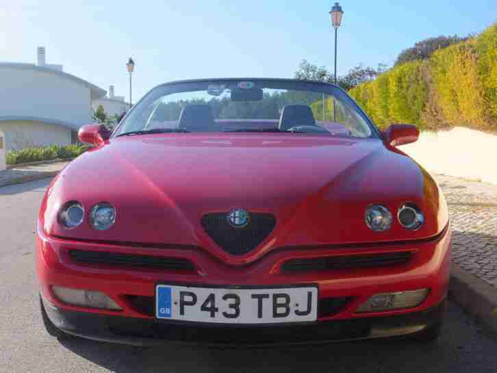 Alfa Romeo Spider rare V6 24V 1997 LHD Red only 56,000 miles (91,000 km) Tax MOT