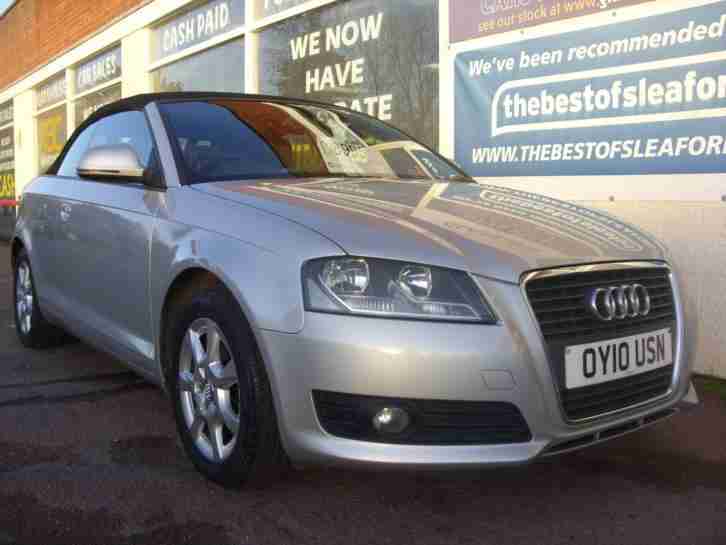 Audi A3 Cabriolet 1.8TFSI 2010 Full Audi S H Finance Available REDUCED TO £8495