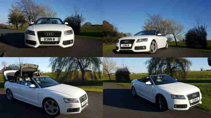 Audi A5 2.0 TDI S Line 2010 Convertible, White, Fully Loaded!