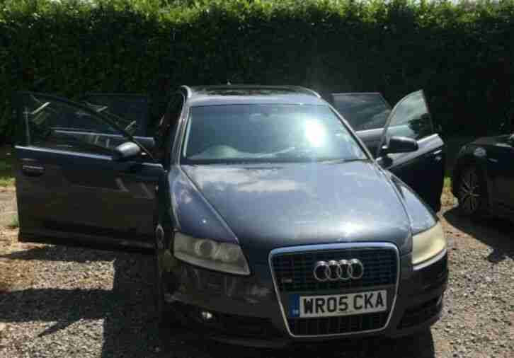 Audi A6 S Line Estate V6 2.4 L Spares or Easy Repairs Oyster Grey Auto Black int