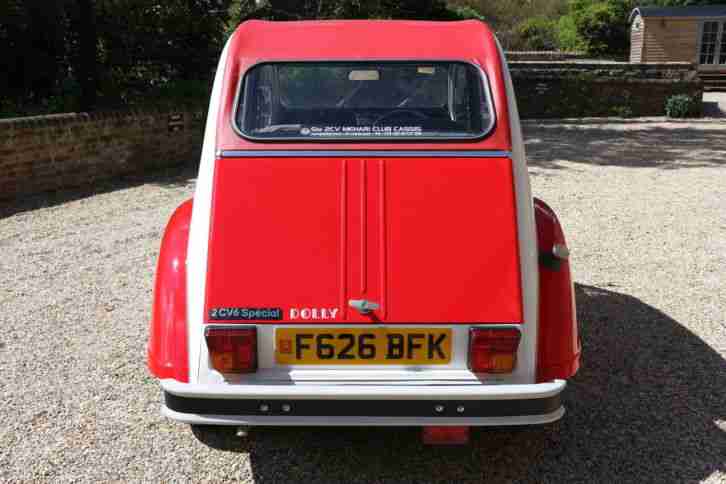 BEAUTIFUL 1988 CITROEN 2CV 2CV6 DOLLY RED/WHITE **ONLY 33,000 MILES**
