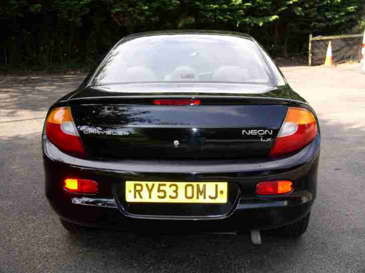 BLACK CHRYSLER NEON LX AUTO 4 DOOR SALOON 2003