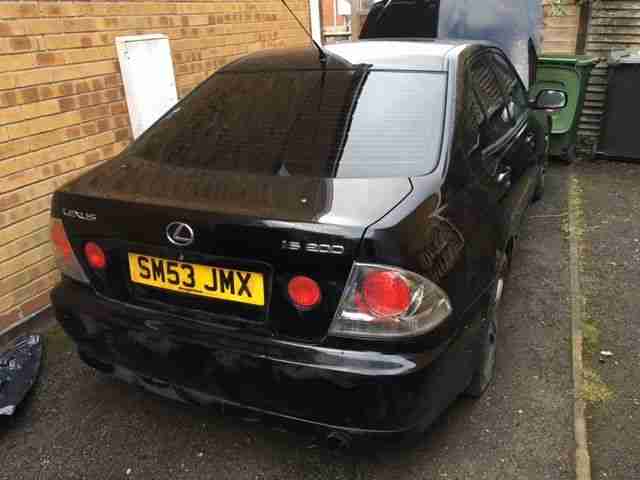 BLACK LEXUS IS200 (2003) Spares or Repairs