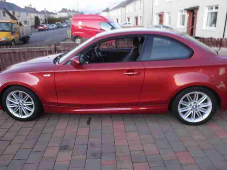 BMW 1 SERIES COUPE 120D M SPORT RED 2008 LOW