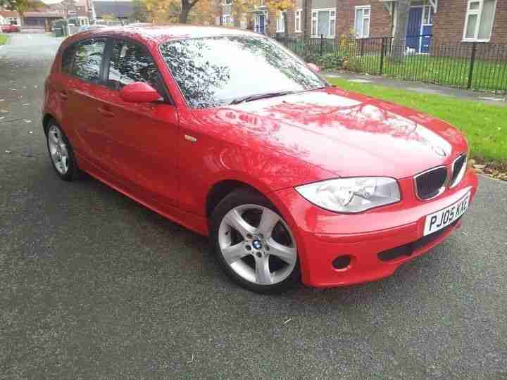BMW 1 series car red 2005 low milage bargain very rare superb condition