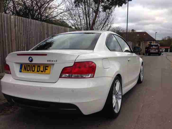 BMW 118D M SPORT COUPE 2010 WHITE 1 SERIES 2.0 3 DOOR 141 BHP DIESEL SUPERB