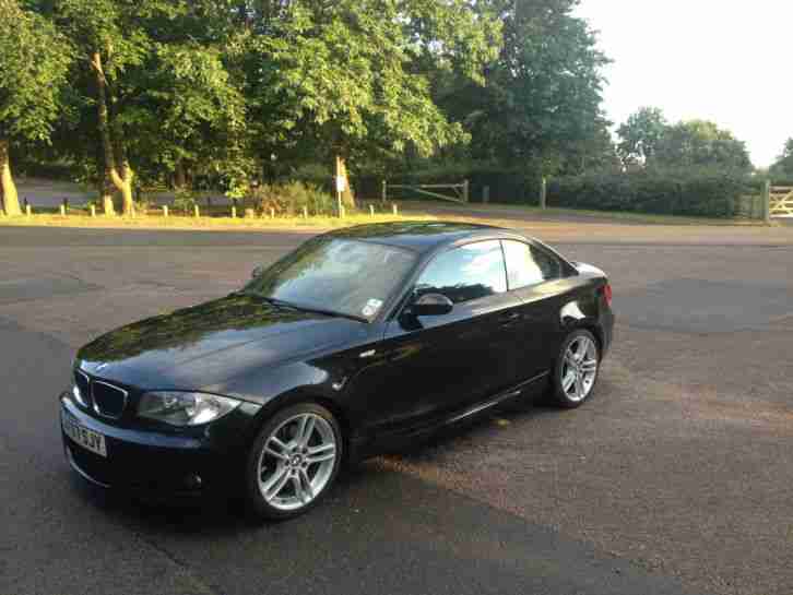 BMW 123d M Sport coupe 2008, manual, black, black leather. Stunning car.