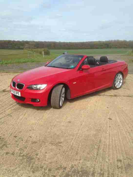 BMW 320i M Sport Convertible Manual Red Petrol ONLY 42,500. MILES 2009