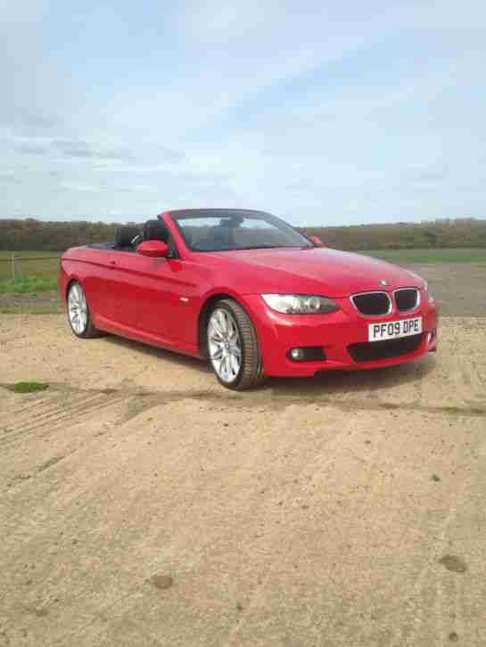 BMW 320i M Sport Convertible Manual Red Petrol **ONLY 42,500. MILES** 2009