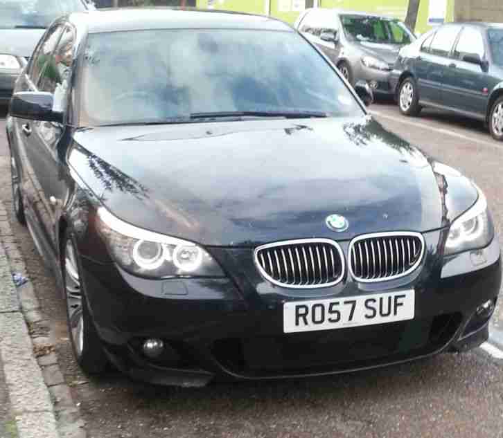 BMW 525D MSPORT 57 REG FULLY LOADED SAT NAV WIDE SCREEN LEATHER PRIVACY GLASS