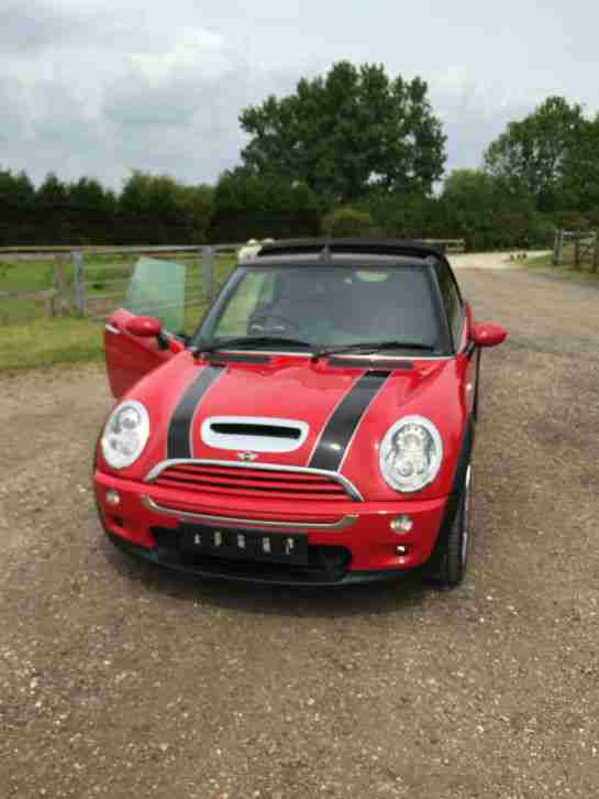 BMW MINI COOPER S 2005 (05) CONVERTIBLE RED LOW MILES ALLOYS NEW TYRES CAT D