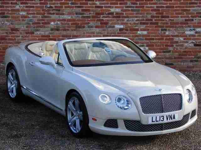 Bentley Continental GTC Mulliner 6.0 W12 Convertible WHITE PEARL EFFECT 2012 13