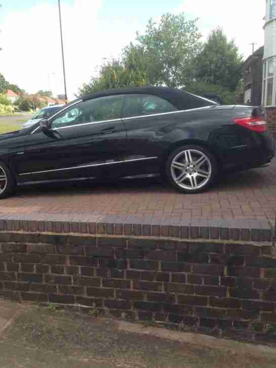 BlACK 2011 MERCEDES E220 CONVERTIBLE AMG SPORT PACKAGE CDI