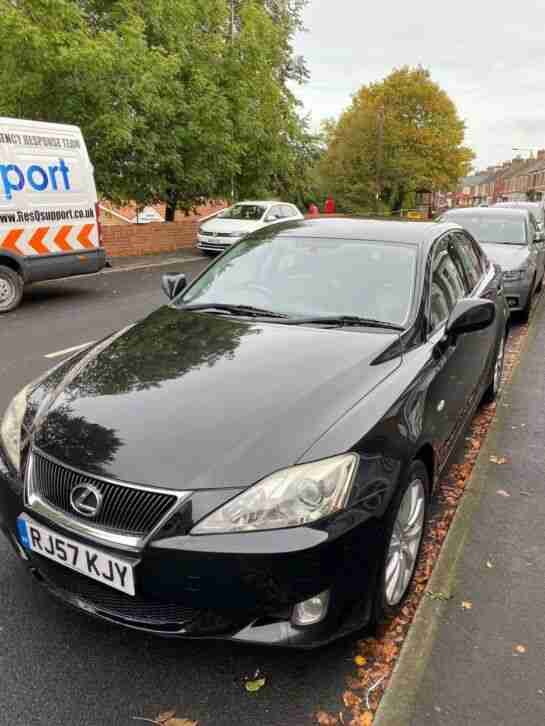 Black Diesel Lexus IS 220D 07 Plate Black Leather