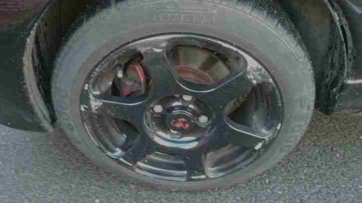 Black Fiat Seicento 1.1 Abarth body kitted