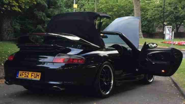 Black Porsche 911 3.6 Carrera 2 996 convertible Petrol Manual C4S Turbo