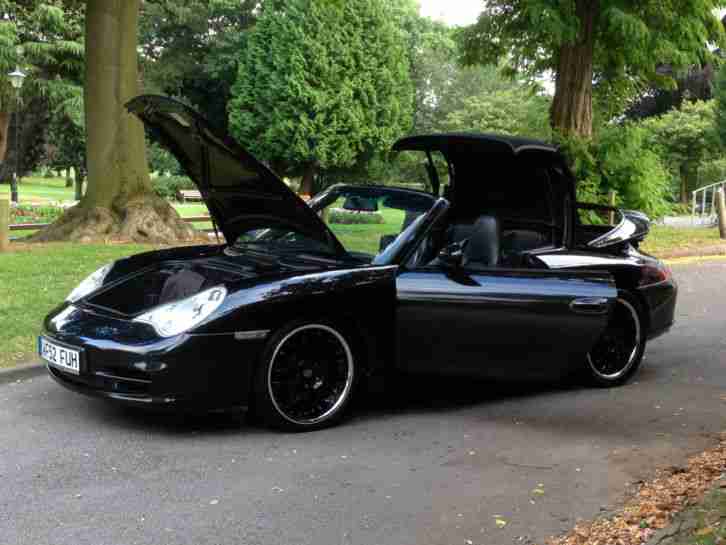 Black Porsche 911 3.6 Carrera 2 996 convertible Petrol Manual - C4S Turbo
