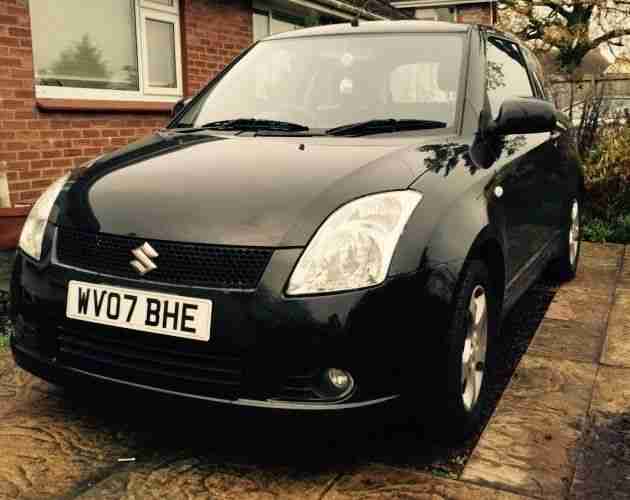 Black Suzuki Swift 2007 *low Mileage* FSH, BLUETOOTH Parrot