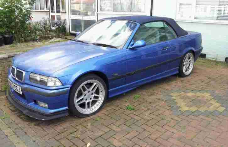 Bmw e36 m3 Convertible replica Estoril Blue Acs wheels vader seats 328i Manual