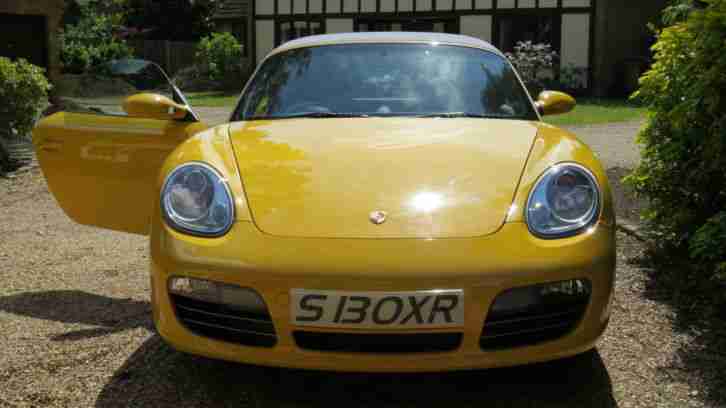 Boxster S 3.4 in Speed Yellow. PASM car with (S BOXR) number plate included.