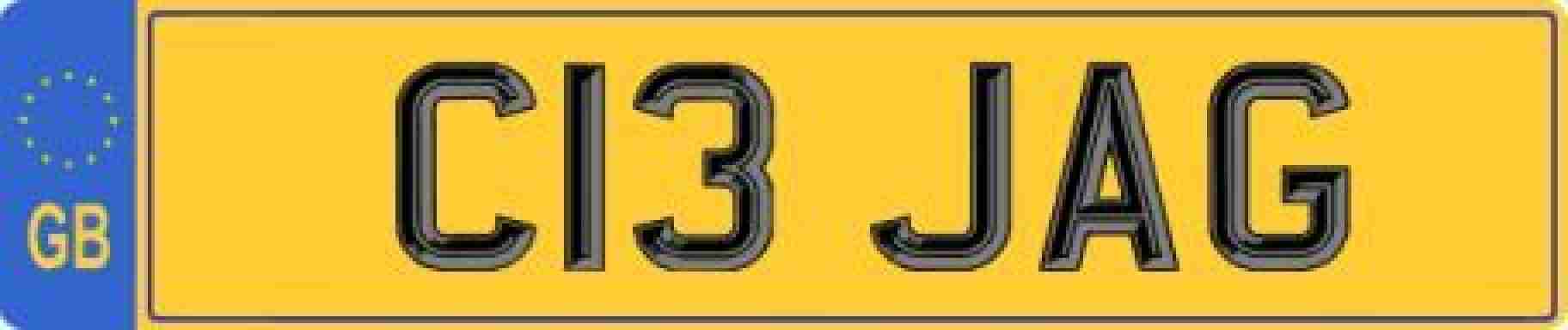 C13 jag registration number on retention