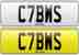C7 BWS CHERISHED PLATE PRIVATE REGISTRATION NUMBER