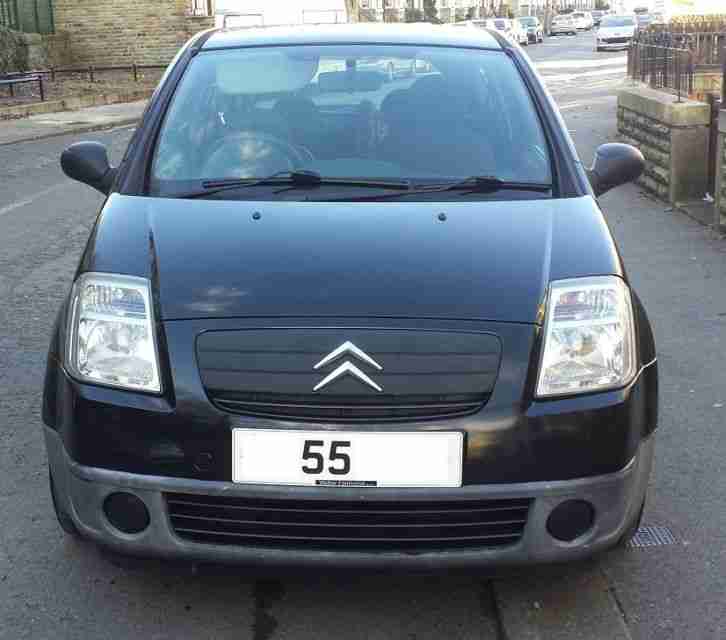 CITROEN C2 1.1 PETROL IN BLACK 5 SPEED MANUAL WITH 73,000 MILES MOTD JAN 2017