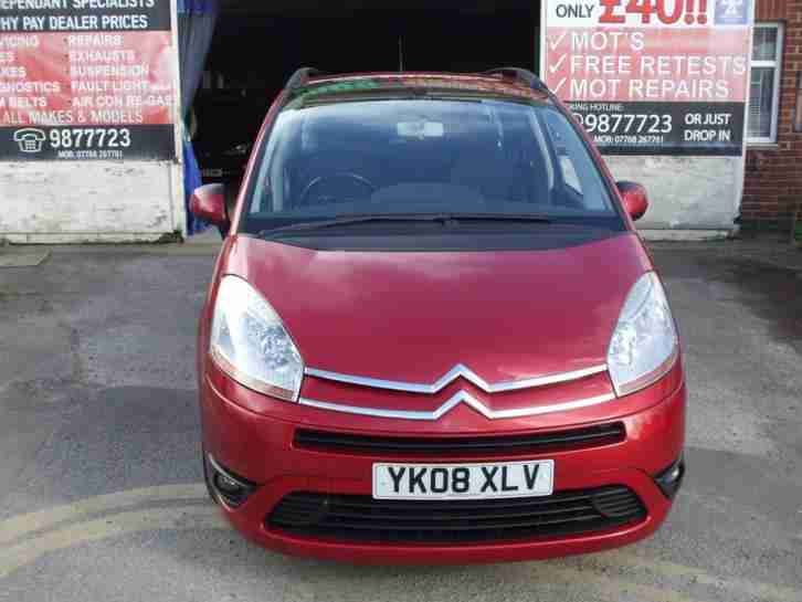 CITROEN GRAND C4 PICASSO 1.8i 16v VTR+ 7 SEATER RUBY METALLIC 6 MONTHS WARRANTY