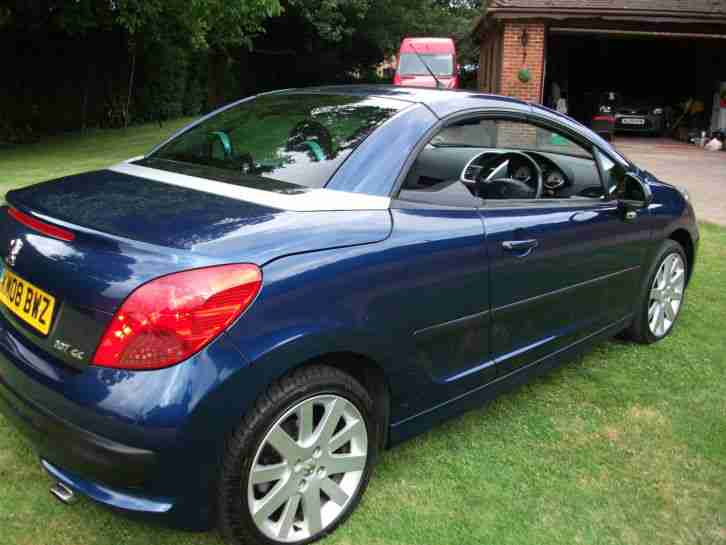 CONVERTIBLE Peugeot 207 CC 1.6 16V GT 2008 08 REG HPI CLEAR Approved used car.
