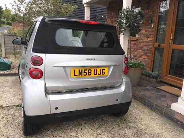 Convertible Smart Car For-two Passion registered 2009 58 plate LOW MILAGE