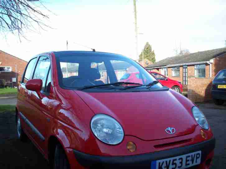 DAEWOO MATIZ,03 REDG, 4 CYLINDER ,995cc,12 MONTHS MOT WITH NO ADVISORISES
