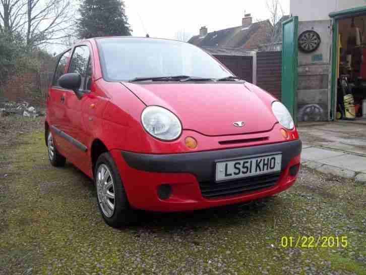 DAEWOO MATIZ SE 2001 RED MOT MAY 52K