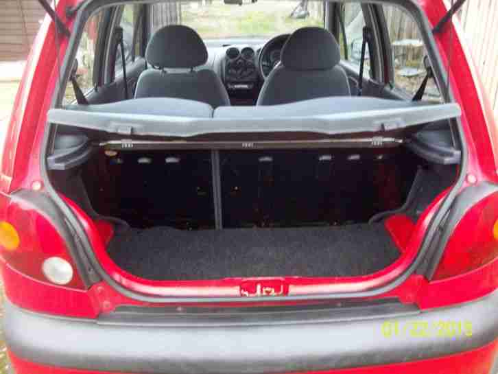 DAEWOO MATIZ SE 2001 RED MOT MAY 52K