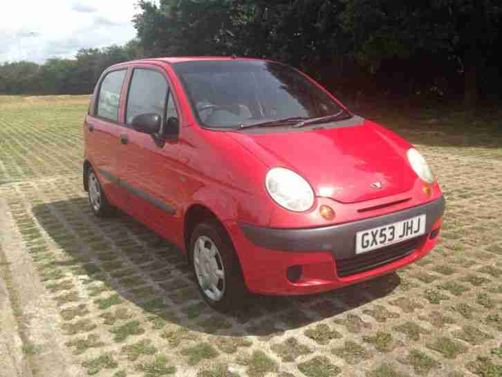DAEWOO MATIZ SE RED,LONG MOT,VGC,CD,LOW MILEAGE,VERY CHEAP FUEL,TAX,INSURANCE.
