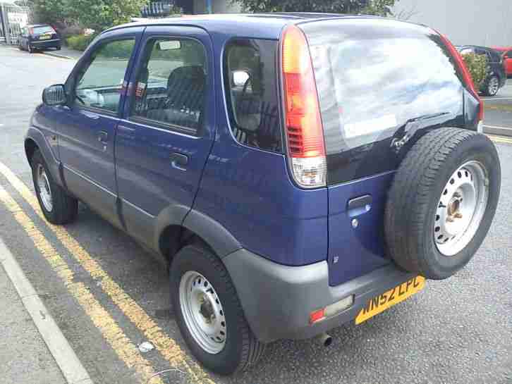 DAIHATSU TERIOS 4X4 E 1300cc..2002 52 PLATE..HIGH MILES BUT DRIVES VERY WELL