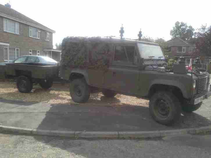 Ex military Land Rover and Sankey trailer