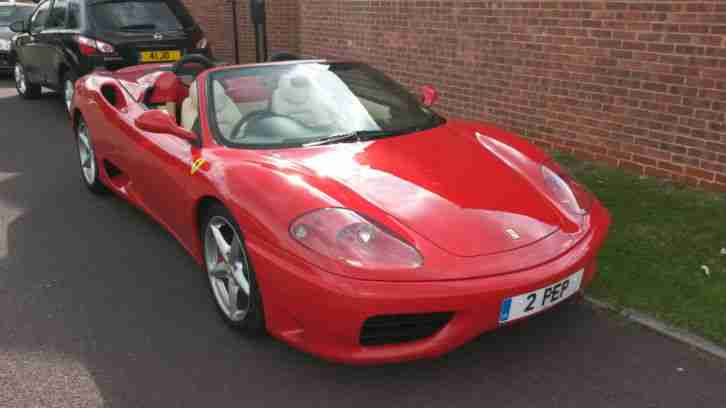 FERRARI 360 SPIDER ROSSO RED WITH CREMA LEATHER 17K MILES STUNNING ORIGINAL