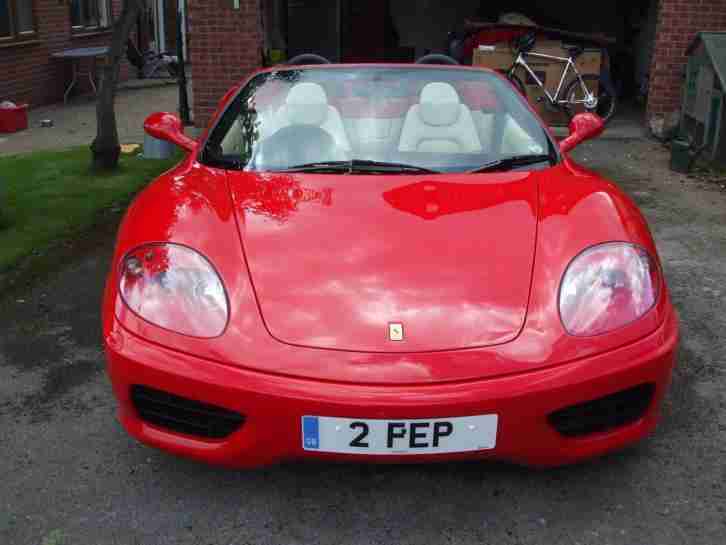 FERRARI 360 SPIDER ROSSO RED WITH CREMA LEATHER 17K MILES STUNNING ORIGINAL