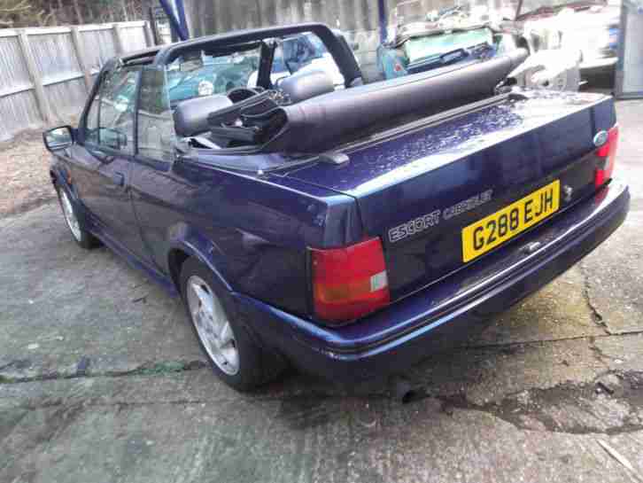 FORD Escort XR3i Cabriolet se all blue restoration project / spares or repairs